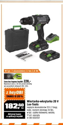 Wiertarko-wkrętarka Lux-Tools promocja w OBI