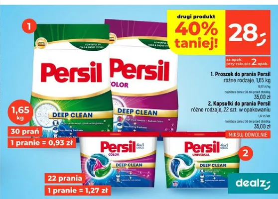 Kapsułki do prania Persil promocja w Dealz