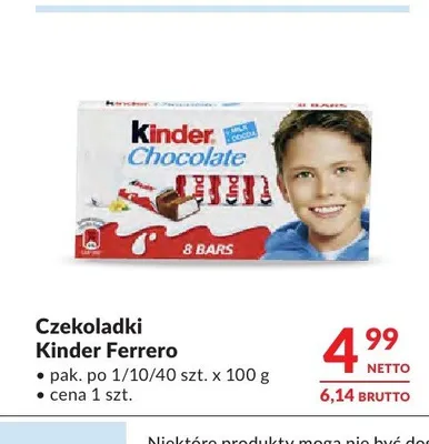 Czekoladki Kinder Ferrero promocja w Makro