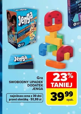 Gra Jenga Swobodny Upadek dodatek promocja w Carrefour