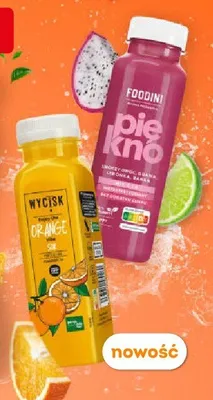 Shot, lemoniada, sok różne rodzaje promocja w Żabka