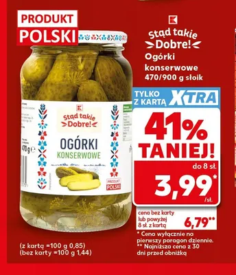 Ogórki konserwowe Stąd Takie Dobre! promocja w Kaufland
