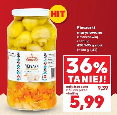 Pieczarki marynowane z marchewką i cebulą promocja w Kaufland