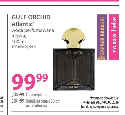 Woda perfumowana męska Gulf Orchid Atlantic promocja w Hebe