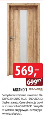 Skrzydło drzwi ARTANO 1 INVADO promocja w Dobre Dla Domu