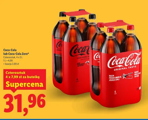 Napój gazowany 4-pak promocja w Lidl