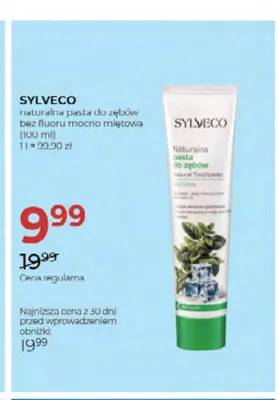 Pasta do zębów Sylveco naturalna mocno miętowa bez fluoru promocja w Drogerie Jawa