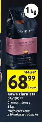 Kawa ziarnista Davidoff Crema Intense promocja w Intermarche