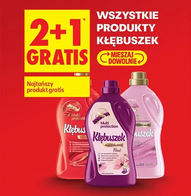 Wszystkie produkty Kłębuszek 2+1 GRATIS promocja w Biedronka