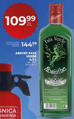 Absynt Fata Verde 60% promocja w Duży Ben