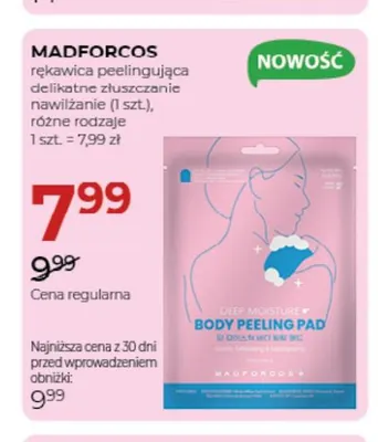 Rękawica peelingująca delikatne złuszczanie nawilżanie Madforcos promocja w Drogerie Jawa