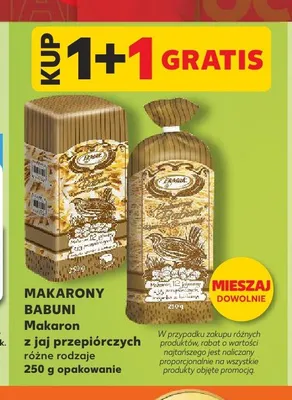 Makaron z jaj przepiórczych Makarony Babuni promocja w Kaufland