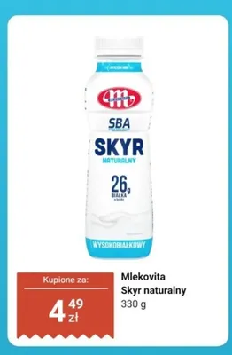 Jogurt Skyr naturalny Mlekovita promocja w Dino