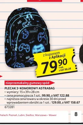 Plecak 3-komorowy Astrabag promocja w Selgros