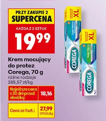 Krem mocujący do protez różne rodzaje promocja w Biedronka