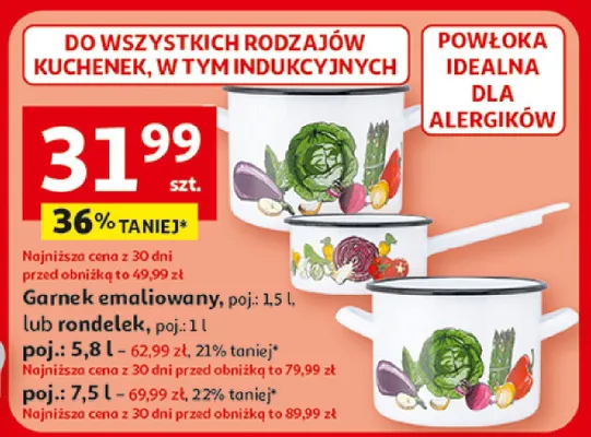Garnek emaliowany promocja w Auchan