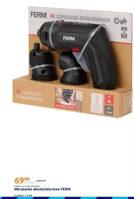 Wkrętarka akumulatorowa FERM 4V 1,5Ah promocja w Action