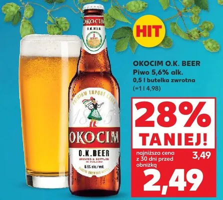 Piwo O.K. Beer promocja w Kaufland