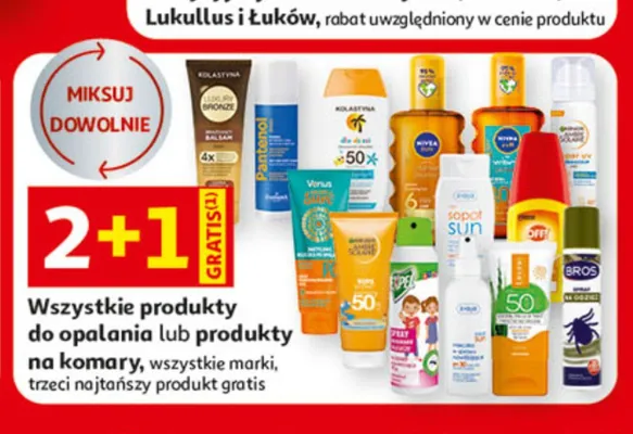Produkty do opalania lub produkty na komary promocja w Auchan