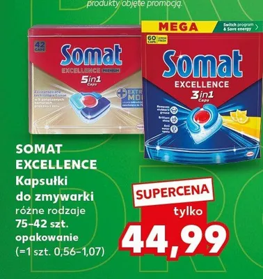 Kapsułki do zmywarki Somat Excellence promocja w Kaufland