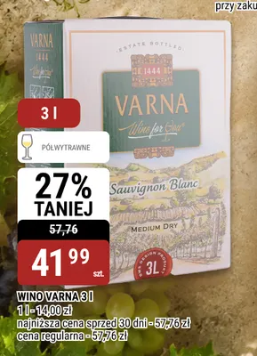 Wino białe Varna promocja w bi1