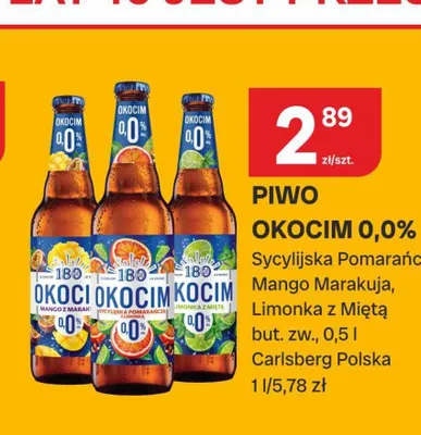 Piwo bezalkoholowe Okocim Limonka z Miętą promocja w Chorten