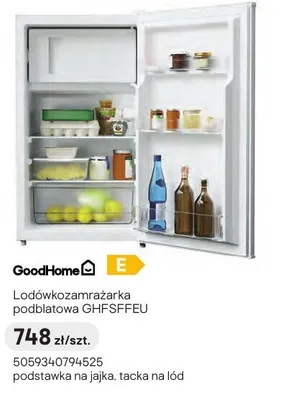 Lodówkozamrażarka podblatowa GoodHome GHFSFFEU promocja w Castorama