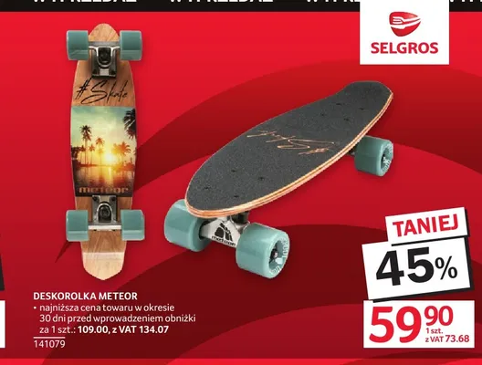 Deskorolka Meteor promocja w Selgros