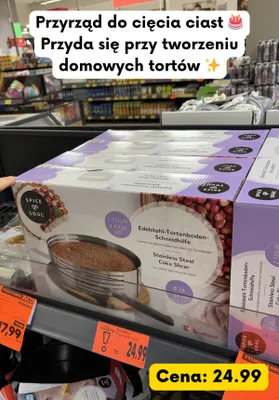 Przyrząd do cięcia ciast Spice & Soul 2-częściowy 24-33cm promocja w Kaufland