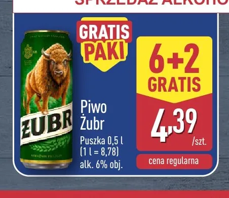 Piwo Żubr promocja w Aldi
