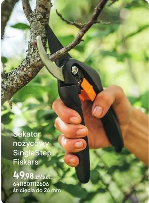 Sekator nożycowy SingleStep Fiskars promocja w Castorama