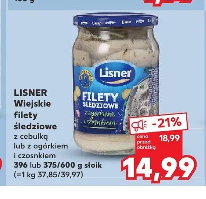 Wiejskie filety śledziowe z cebulką Lisner promocja w Kaufland