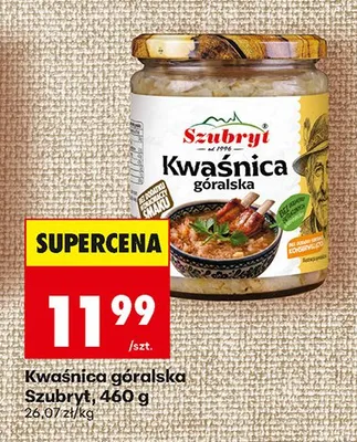 Kwaśnica góralska Szubryt promocja w Biedronka