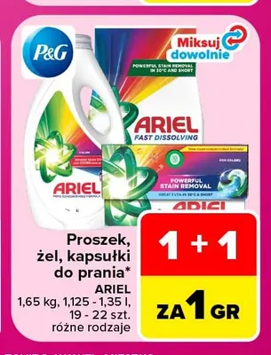 Proszek, żel, kapsułki do prania Ariel promocja w Carrefour Market