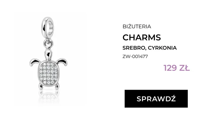Charms Briju srebro cyrkonia promocja w Briju
