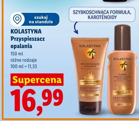 Przyspieszacz opalania Kolastyna promocja w Lidl