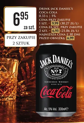 Drink Jack Daniel's Coca-Cola promocja w Dino