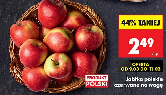 Jabłko polskie czerwone na wagę promocja w Biedronka