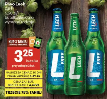 Piwo butelka 0,5l wybrane rodzaje promocja w Delikatesy Centrum