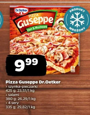 Pizza Guseppe Dr.Oetker z szynką-pieczarki, salami, 3 sery promocja w Netto