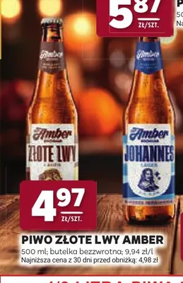 Piwo Złote Lwy Amber promocja w Stokrotka