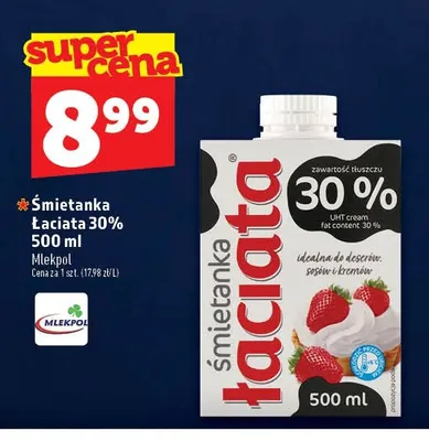 Śmietanka Łaciata 30% promocja w TOPAZ