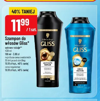Szampon do włosów Gliss Aqua Revive promocja w POLOmarket