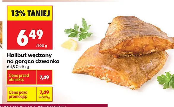 Halibut dzwonko wędzony na gorąco Biedronka promocja w Biedronka