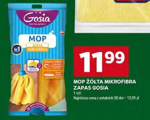 Mop żółta mikrofibra zapas promocja w Stokrotka