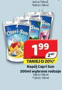 Napój Capri Sun promocja w Delfin