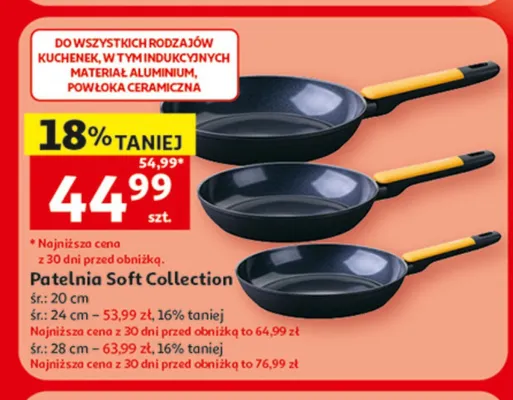 Patelnia Soft Collection śr. 20 cm promocja w Auchan