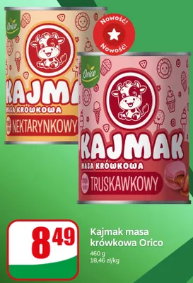 Kajmak masa krówkowa truskawkowy Orico promocja w Dino