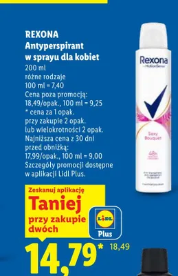 Antyperspirant w sprayu dla kobiet Rexona Sexy Bouquet promocja w Lidl