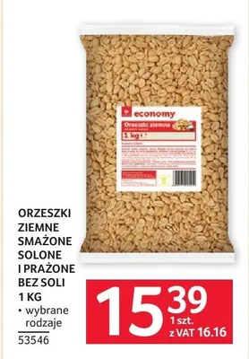 Orzeszki ziemne smażone solone i prażone bez soli 1 kg promocja w Selgros